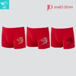 제임스딘 남성 50D 폴리스판 드로즈팬티 3매입 레드 JHMDBZ06