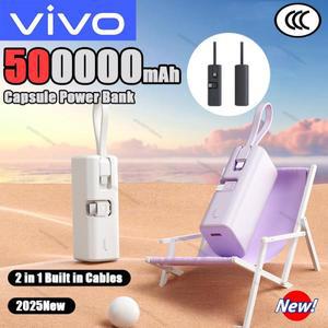VIVO 50000mAh 보조배터리 초고속 충전 배터리 2 in 1 대용량 디지털 디스플레이 (아이폰, 삼성, 화웨이용)