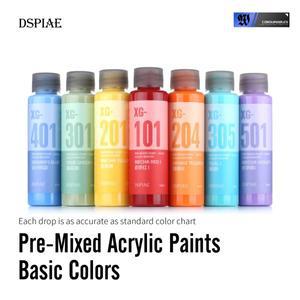 DSPIAE XG 시리즈 사전 혼합 아크릴 페인트 기본 색상 건담 스케일 모델 색칠 도구 용 50ML 수성 취미 DIY