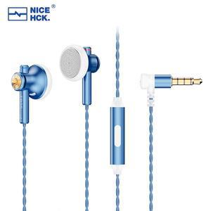 NICEHCK EB2S Pro 3.5mm 플러그 마이크 플랫 헤드 이어 HiFi 유선 LCP 다이나믹 뮤직 보컬 PK1 MX500