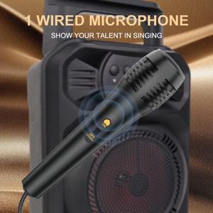 ZQS-603 휴대용 무선 블루투스 스피커 마이크 강력한 FM 노래방 스마트 사운드 박스 TV 헤드폰 컴퓨터 야외