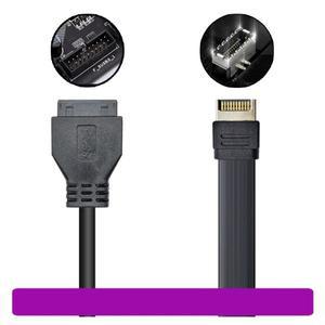 USB 3.2 전면 패널 헤더 브래킷 포함 확장 케이블 50cm 20Gbps USB3.2 Gen2 x 2 C타입-E타입 5Gb USB3.0-19