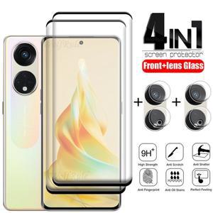 OPPO Reno 8T 5G 유리 용 4-in-1 강화 HD 9H 전체 화면 보호기 T Len Glass
