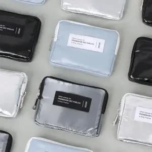 4색 1개 NPDA 포켓 카드 지갑 명함 동전 지폐 화장품 버스카드 교통 선물 립스틱