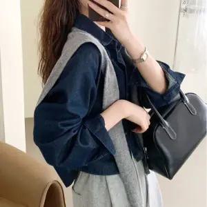 [지앤지] 어깨 니트 숄 숏 가디건 숄더