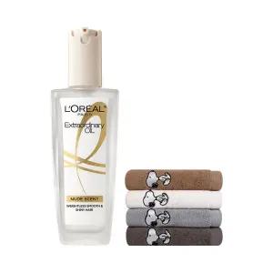 로레알파리 엑스트라오디네리 오일 100ml 누드 센트 + 스누피 타올