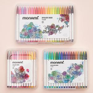 모나미 프러스펜 3000 24색 36색 48색 세트 수성펜 한정판 수성 캘리그라피 데코펜