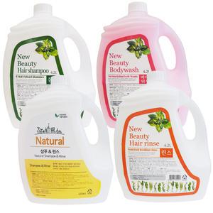뉴뷰티 대용량 샴푸 린스 바디워시 4200ml 대용량샴푸 리필용 업소용