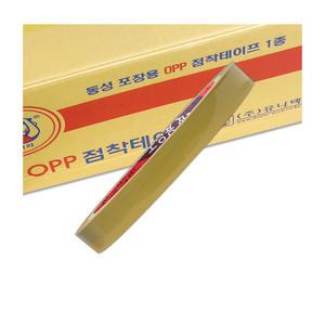 국산OPP 박스테이프 미색 12mm(200EA) 포장용OPP테이프