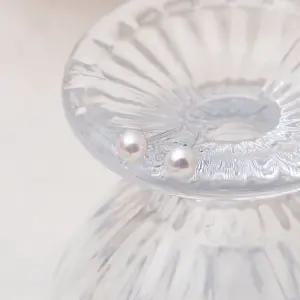 92.5 SILVER 천연 담수 진주 귀걸이 4mm