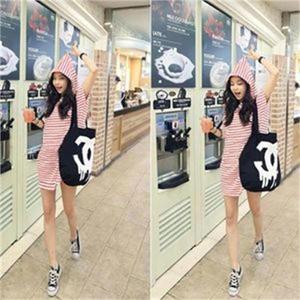 [오노마] ONM 스트라이프 후드 원피스 루즈핏 미니원피스 캐주얼 (S8056161)