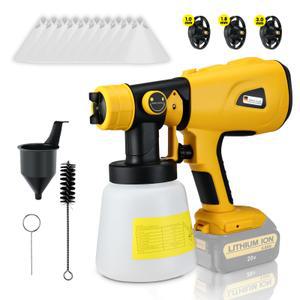 DEWALT 디왈트 무선 전기 스프레이 건 휴대용 페인트 분무기 자동 가구 스틸 코팅 에어 브러시 18V 20V 최