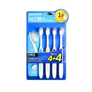 대용량칫솔 개운한 상쾌한 페리오 어드밴스 탄력모 칫솔 4+4 칫솔도매