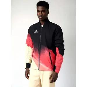 [하프클럽/아디다스]adidas 남성 블랙 프린트 집업자켓