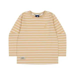 [캉골키즈](광주신세계)클럽 로고 스트라이프 롱 슬리브 티셔츠 QC 0001 버터 (AQCCRT00010BF)