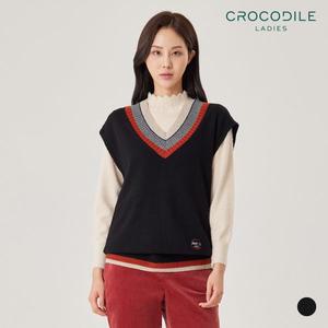 [크로커다일]컬러배색브이넥베스트_CLBWSW205
