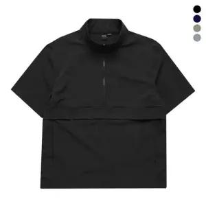 랜더스 스판 반팔 아노락(AN130) 블랙