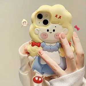 쿠펀 갤럭시노트20 울트라 귀여운 걸스 입체 실리콘 케이스