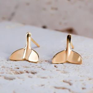 [니지쥬얼리] 14K GOLD 돌고래 꼬리 이어링