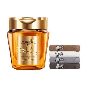 로레알파리 엑스트라오디네리 오일 실크 마스크 팩 250ml + 스누피 타올