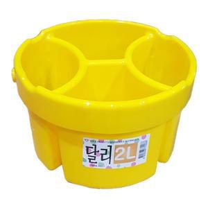 달리 물통 노랑(소) 2L 4칸