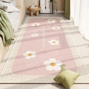 침대 사이드 카페트 소품 좁고 카펫트 아이방 웨이브 달떵 60x120cm 폭좁은 잔디러그