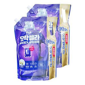 엘지 피지 모락셀라 냄세제거 겸용 액체 세탁세제 뽀송한 코튼향 2.3L 2개 빨래