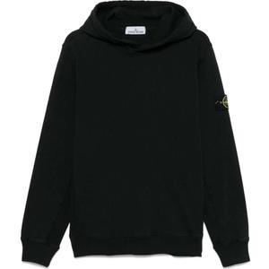 (당일) 25SS 스톤 아일랜드 와펜 패치 블랙 후드 티셔츠 S156100037 S0060 V0029
