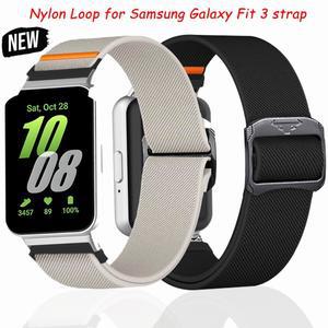 Galaxy Fit3 스트랩 액세서리 용 나일론 루프 통기성 조절 식 교체 correa 스포츠 팔찌 fit 3 band