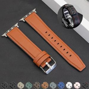 Apple Watch 밴드 용 실리콘 가죽 스트랩 49/46/45/44/38/40/41 iWatch Ultra 시리즈 용 액세서리 팔찌 10 9 8 7 SE 6 5