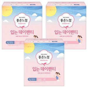 좋은느낌 입는 생리대 이지 케어 데이팬티 대형 8개입 3개