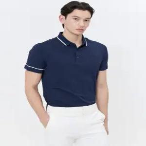 헤지스 골프 남성 24SS [클리어런스][스테디셀러]라인 필드 반팔폴로티셔츠 (NAVY) WPTS4B302N2
