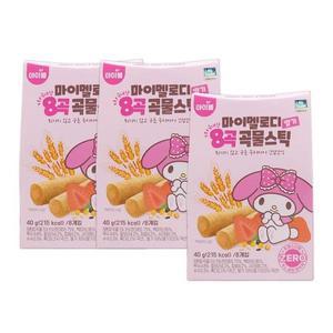 산리오 마이멜로디 8곡 곡물스틱 40g (딸기맛) x 3개
