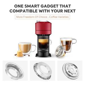 Vertuoline Next Pop Machine 용 iCafilas 재사용 가능한 캡슐 어댑터 Nespresso 오리지널 커피 포드와 호