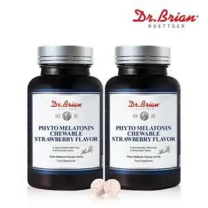 [내일도착] 닥터브라이언 파이토 식물성 멜라토닌 5mg 츄어블 스트로베리 플레이버(90정) 2통