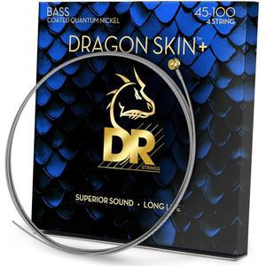 DR 스트링스 드래곤 스킨+ - 코팅된 퀀텀 니켈 베이스 스트링 DBQ-45 편안한 느낌과 긴 수명을 갖춘 우수한 사운드: 미디엄 45-105