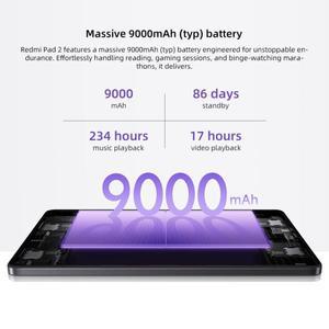 글로벌 버전 샤오미 REDMI PAD 2 태블릿 128GB/256GB 11인치 2.5K 90HZ 디스플레이 MTK HELIO G100-ULTRA 9