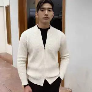 정장 골지 집업가디건 루즈핏 남자 지퍼 니트 가디건