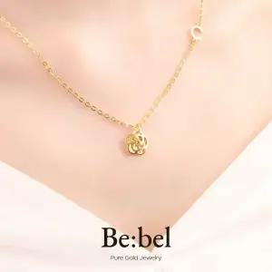 순금목걸이 3.75g(한돈) 24k 여자 꽃 유광 비벨