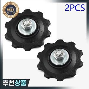 2pcs 10T MTB 자전거 베어링 자키 휠 후면 변속기 풀리 롤러 블랙 가이드 산악 도로
