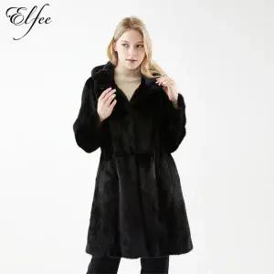 [진도모피][최초가 2390000원] 진도 Elfee 블랙 밍크 휘메일 하프코트 (E6W1EC02)