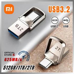 샤오미 미니 2TB USB 드라이브 플래시 고속 3.0 U 디스크 Type-C 듀얼   휴대 전화 컴퓨터 금속 메모리 스