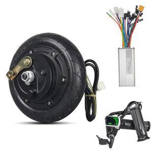 8인치 허브 모터 키트 36V 500W 브러시리스 모터, 25A 컨트롤러 파워 디스플레이 스로틀, DIY 전기 스쿠터 변환 키트용 휠(36V 8인치)