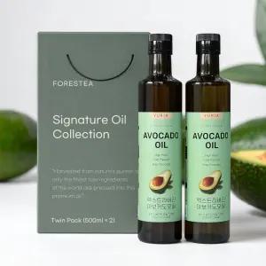유리아 저온압착 엑스트라버진 아보카도 오일 선물세트 500ml 2병 추석 명절 설