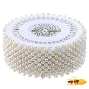 480Pcs 바느질 핀 스트레이트 핀 헤드 핀 흰색 다채로운 라운드 진주 머리 양재 퀼트 핀 바느질 액세서리