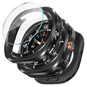 삼성 갤럭시 워치 울트라/울트라 2 스크린 프로텍터 47mm, 스테인리스 스틸 보호 범퍼 페이스, 하드 PC 후면 커버 및 7 울트라 8 울트라용 9H 강화 유리 필름용 LETOID 3 in 1 메탈 케이스