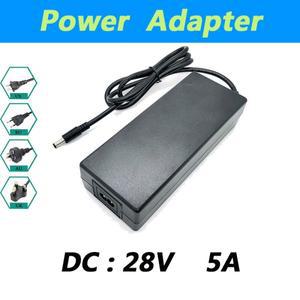 전원 공급 장치 충전기 어댑터, 컨버터 도크 LED 드라이버, AC 100V-240V DC 28V 5A, EU 미국 영국 AU 플러