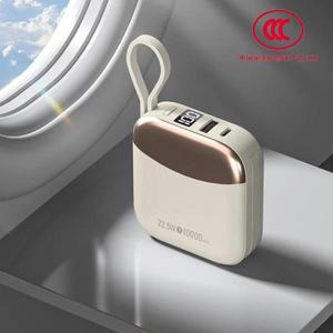 CCC  인증 10000mAh 미니 보조배터리 66W 고속 충전 파워뱅크 아이폰 샤오미 화웨이 삼성용 외장 배터리