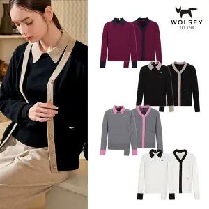 [Wolsey]울시 25FW 여성 앙상블 가디건+풀오버니트 2종 세트