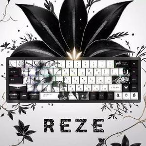 REZE 체인소맨 레제 체리 키보드 어 Wooting 60HE 키캡 PBT 승화